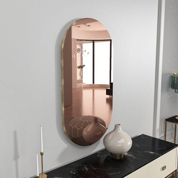 Hanah Home Espejo Ecológico Flotal-E Bronce y Oro